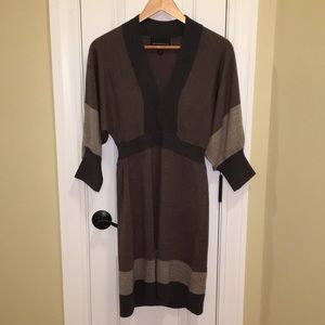 Connected apparel brown-multi sweater dress | Size S